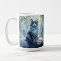 **Majestic Fantasy Cat with Mystical Aura – High F