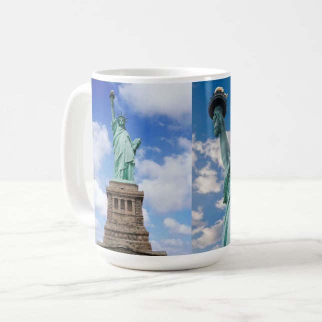 Caneca De Café Majestosa Senhora Liberdade, Estátua da Liberdade (Frente Esquerda)