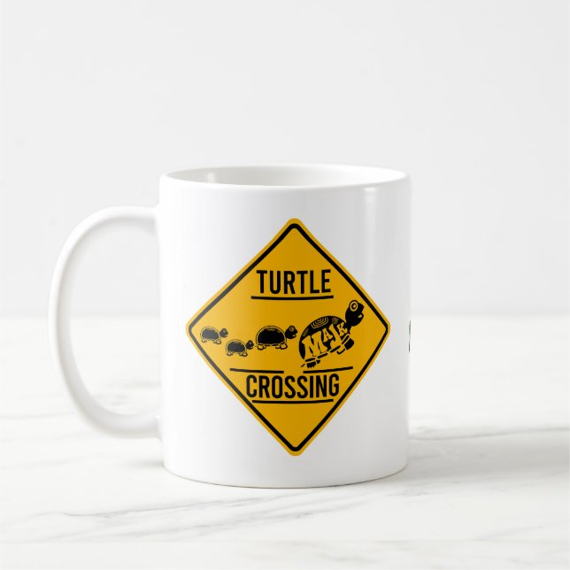 Caneca De Café MaJk Turtle - "Travessia da Tartaruga" - Sinal de  (Esquerda)