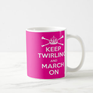 Caneca De Café Majorettes Rosa Continua Gritando