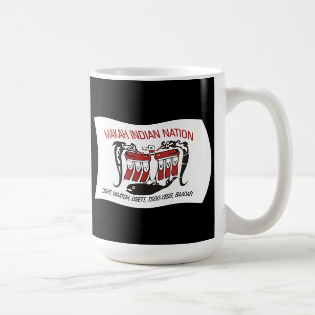 Caneca De Café Makah Tribe Flag Mug (Direita)