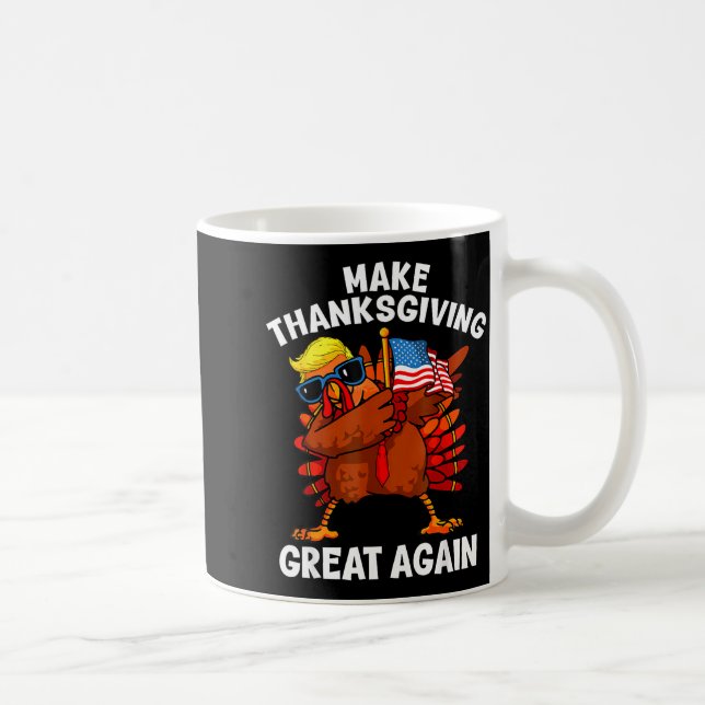 Caneca De Café Make Thanksgiving Great Again Dabbing Turkey Trump (Direita)