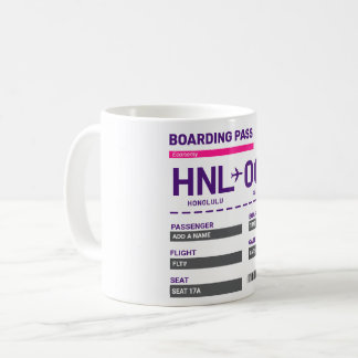 Caneca De Café Make Your Own Boarding Pass Mug