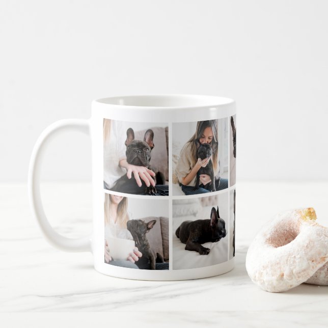 Caneca De Café Make Your Own Pet Photo Collage (Com Donut)