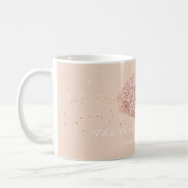 Caneca De Café Makeup Artist Beauty Rosa Confetti Glitter