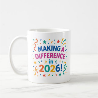 Caneca De Café "Making a Difference in 2026" New Year Celebration