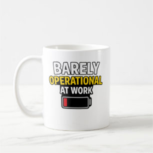 Caneca De Café Mal Funcionando no Trabalho Piada Humor de Bateria