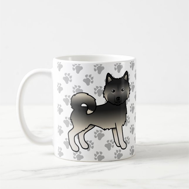 Caneca De Café Malamute do Alasca Agouti Cachorro Fofo & Patas (Esquerda)
