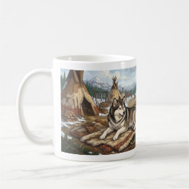 Caneca De Café Malamute Nativo