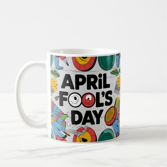 Caneca De Café Maldição de April Fools (Esquerda)