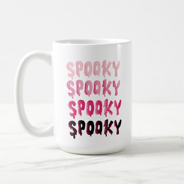 Caneca De Café Maldito Rosa e Negro Halloween (Esquerda)