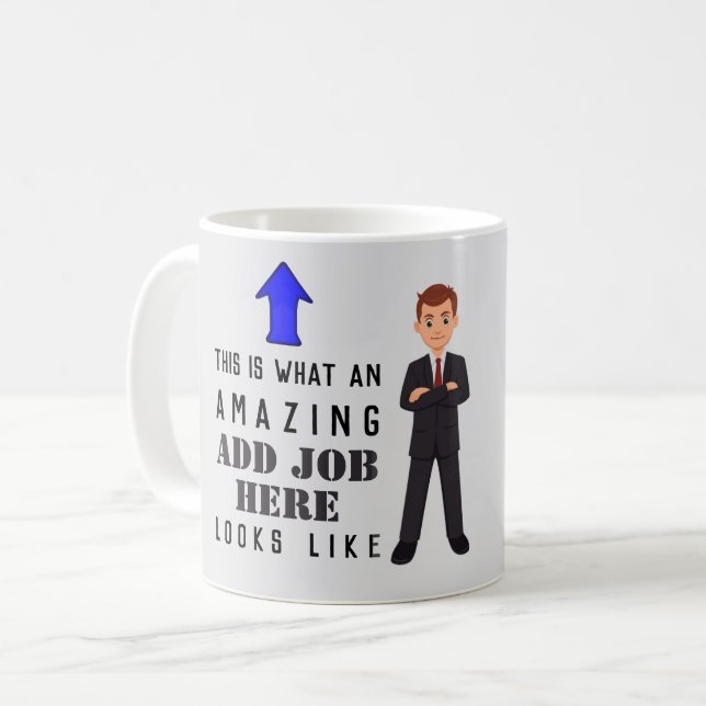 Caneca De Café MALE Coworker BOSS Caricature Gift Idea (Frente Esquerda)