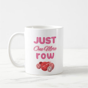 Caneca De Café Malha Rosa Só Mais Uma Fileira de Tricô