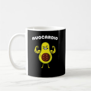 Caneca De Café Malhação Avocardio Avocado Funny Vegan Workout Pia