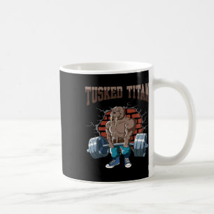 Caneca De Café Malhação Walrus Fazendo Treinamento em Elevação de