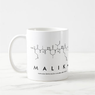 Caneca De Café Malika peptide name mug