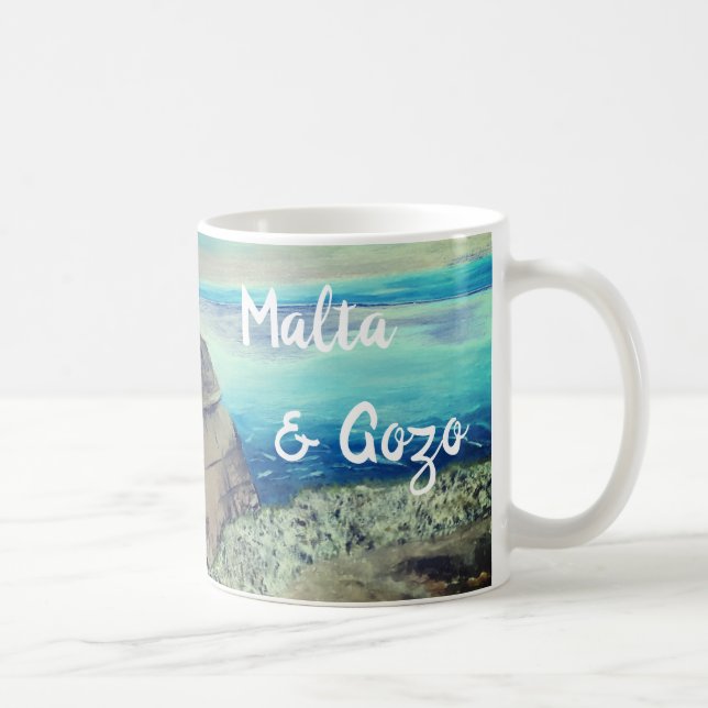 Caneca De Café Malta e Gozo Souvenir Mug (Direita)