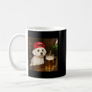 Caneca De Café Maltês Bebendo Cerveja Amantes de Cachorro Gráfico
