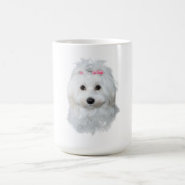 Caneca De Café Maltês de Elegance Fluffy Beauty