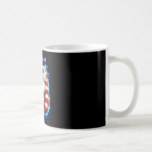 Caneca De Café Maltês de óculos de sol patriótico cão verão pisci