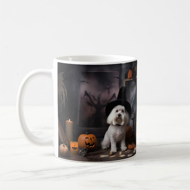 Caneca De Café Maltês Pumpkins Halloween Scary (Esquerda)