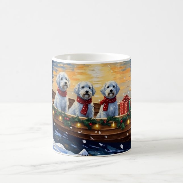 Caneca De Café Maltese Christmas Boat Holiday (Centro)