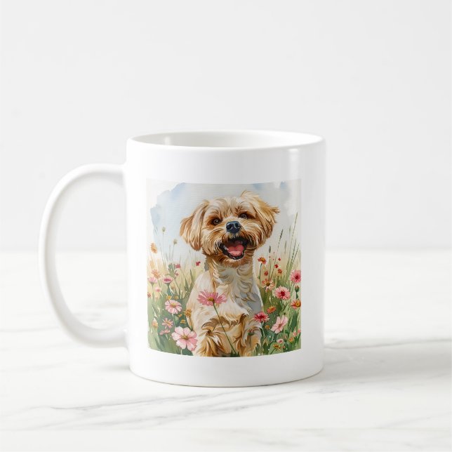 Caneca De Café Maltese Watercolor Mug (Esquerda)