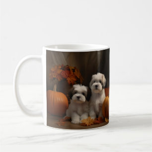 Caneca De Café Malti tzu Puppy Autumn Delight Pumpkin