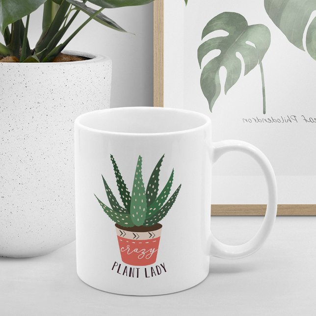 Caneca De Café Maluca de Plantas | Fábrica Engraçada (Criador carregado)