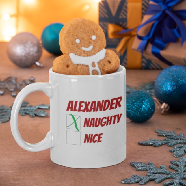 Caneca De Café Malvado Personalizado ou Bom Natal (Criador carregado)