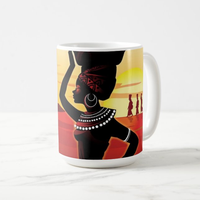 Caneca De Café mama africa rainha (Frente Esquerda)