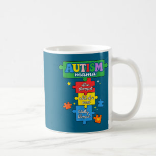 Caneca De Café Mama autismo peça de quebra-cabeça conscientização