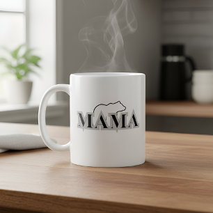 Caneca De Café Mama Bear Mug - Negrito e Forte