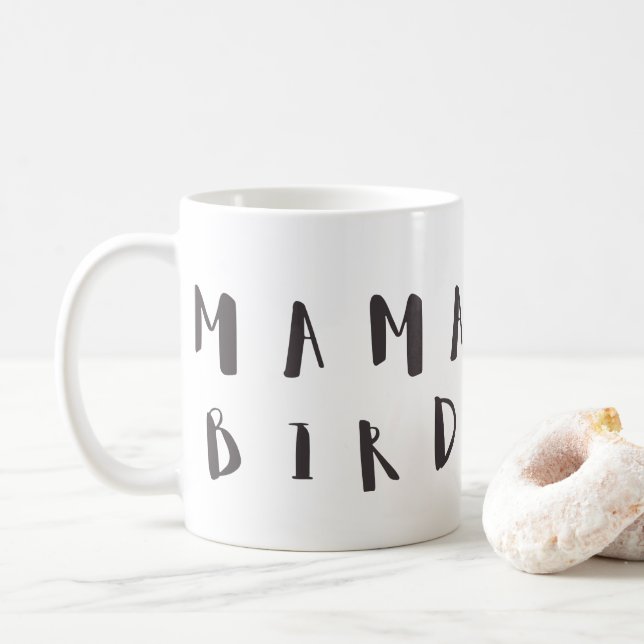 Caneca De Café Mama Bird - Mug de citação divertida (Com Donut)