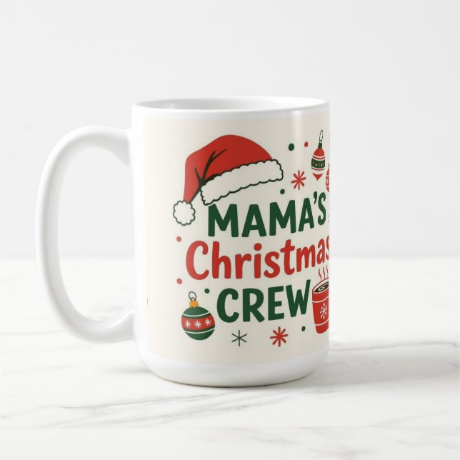 Caneca De Café Mama Christmas crew ,coffee lover (Esquerda)