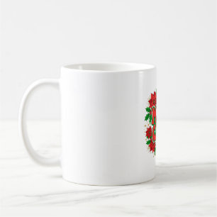 Caneca De Café Mama Claus Floral Retro Natal
