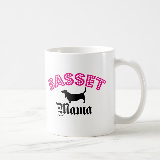 Caneca De Café Mama de Basset Hound (Direita)