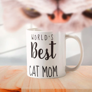 Caneca De Café Mamã do gato do mundo a melhor - customizável