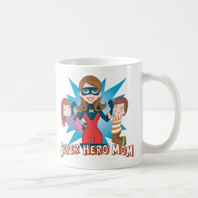 Caneca De Café Mamã do super-herói (Direita)
