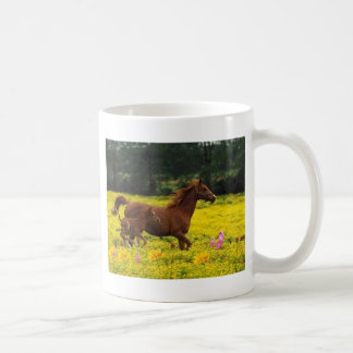 Caneca De Café mamã e bebê do cavalo
