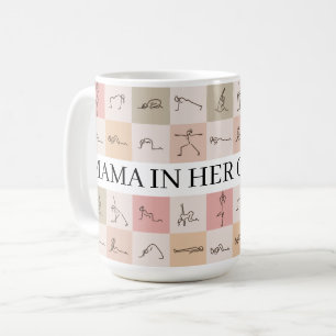 Caneca De Café Mama Em Sua Era Tranquila Estética de Ioga Design