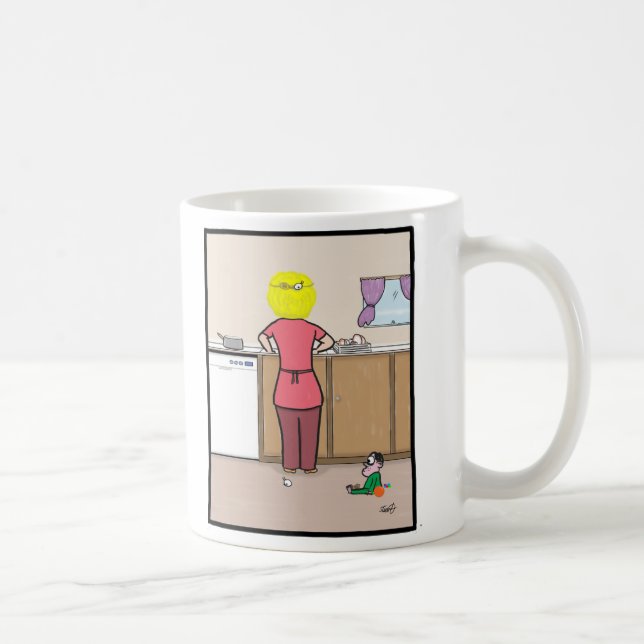 Caneca De Café Mamã engraçada - o gabarito está acima (Direita)