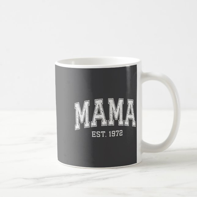 Caneca De Café Mama Est 1972 Mom D Mothers Day Ized  (Direita)