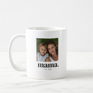 Caneca De Café Mama Estabeleceu Foto Preto 2