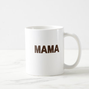 Caneca De Café Mama Estampa de Leopardo