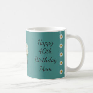 Caneca De Café Mamã feliz do aniversário de 40 anos