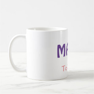 Caneca De Café Mama feliz mães retro roxo adicionar nome texto vi