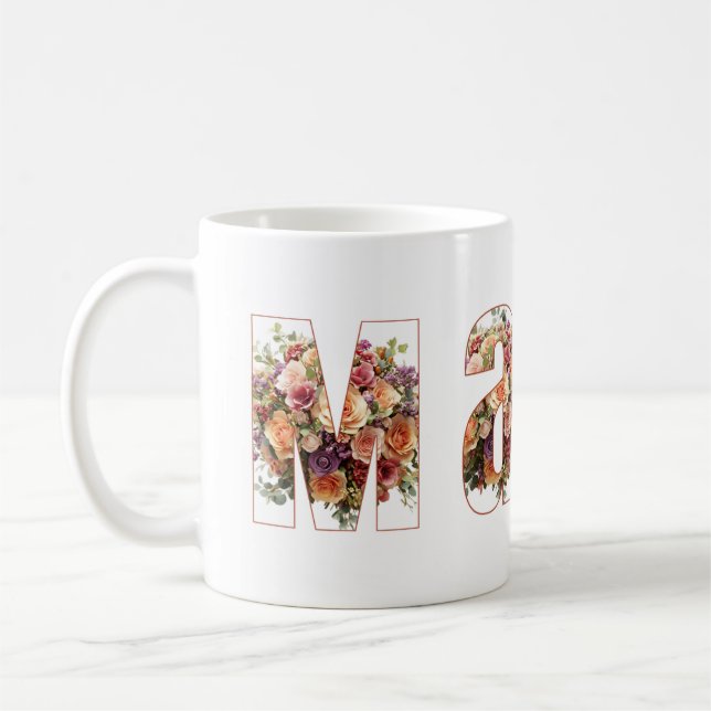 Caneca de Café Mama Floral (Esquerda)