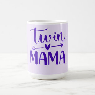 Caneca De Café Mama Gêmea Roxa