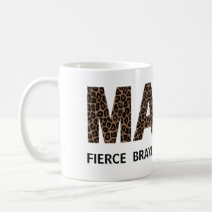 Caneca De Café Mama Leopard Imprimir Texto Personalizado Mug
